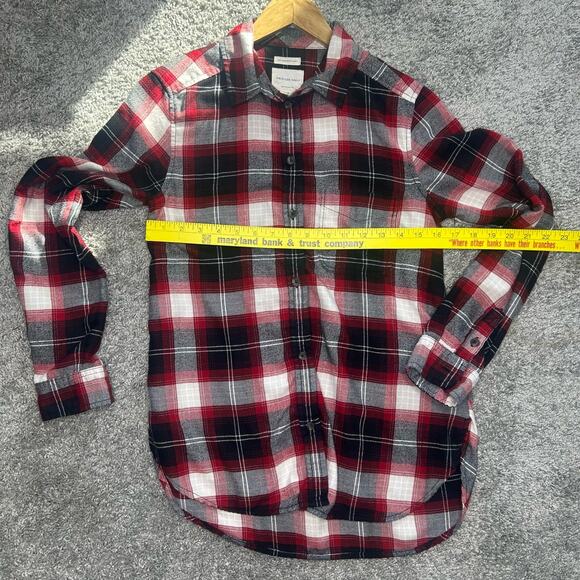 American Eagle Women's Size Small/P Flannel Boyfriend Fit Shirt - Picture 2 of 6